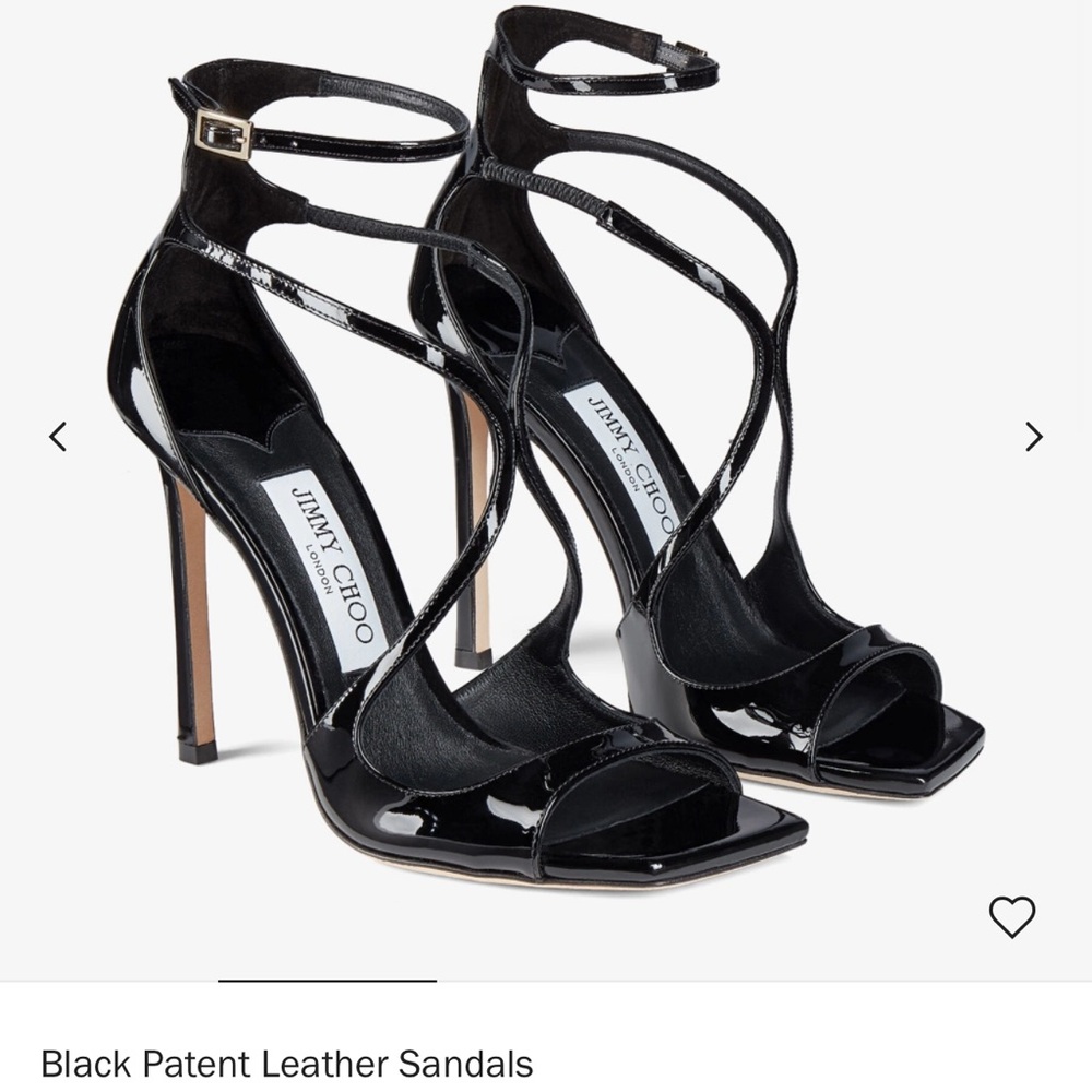 AZIA Jimmy Choo Black Patent Leather Heels